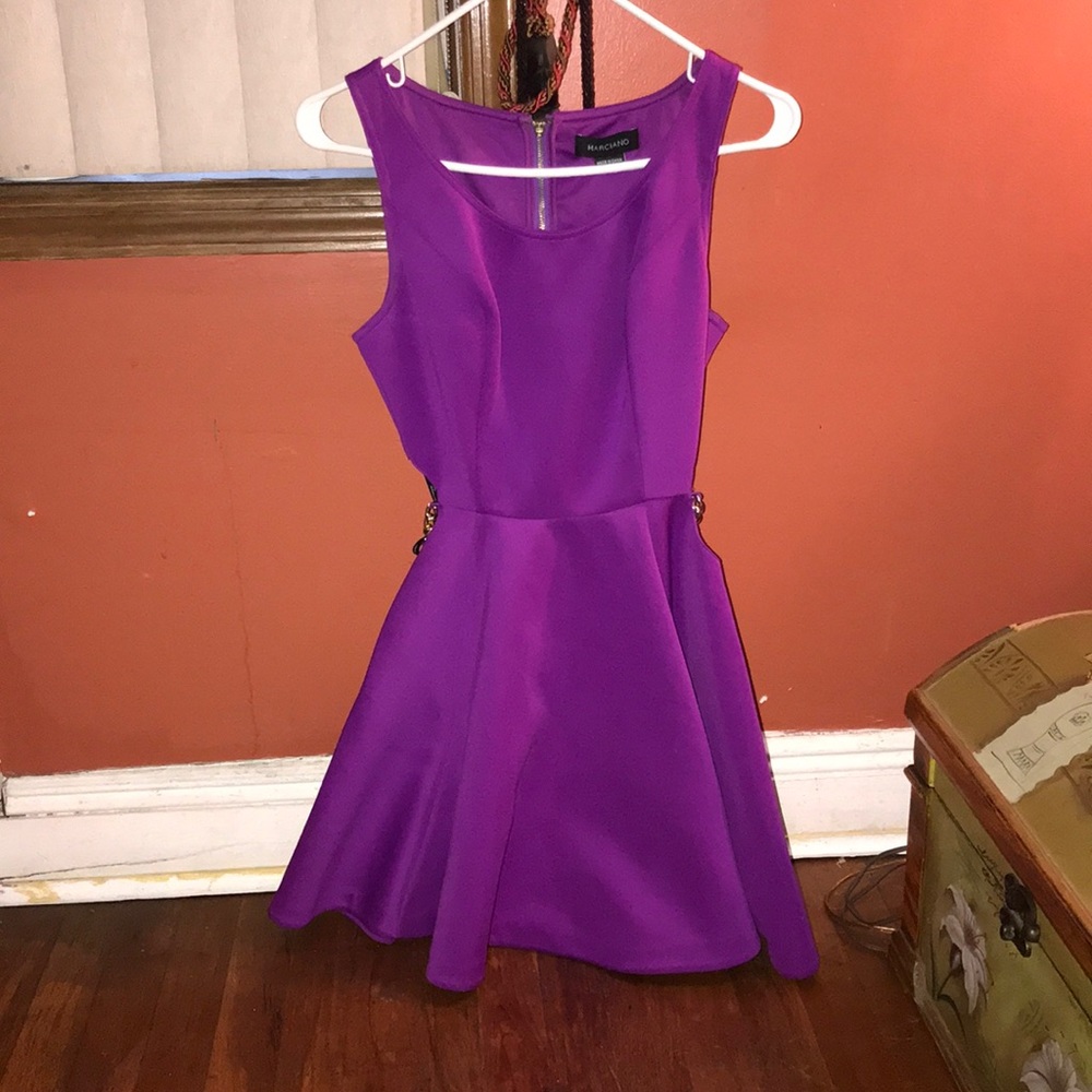 Peplum violet Marciano dress